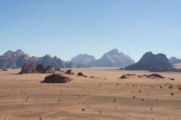 Fototapeta na wymiar Hills and empty desert