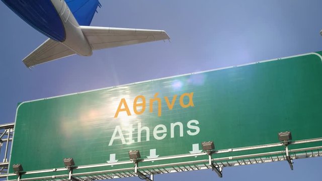 Airplane Take off Athens