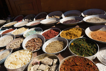 Seasoning spices on the sale in the market