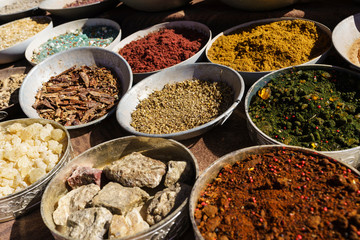 Seasoning spices on the sale in the market