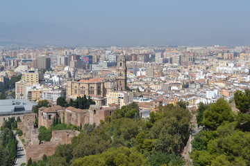 Fototapeta na wymiar Top view of Malaga