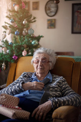 Grandmother alone for Christmas.