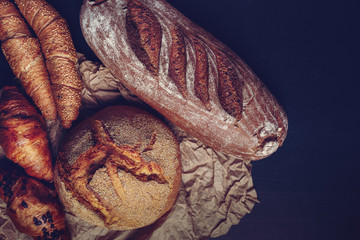 Freshly baked handmade breads. - Image