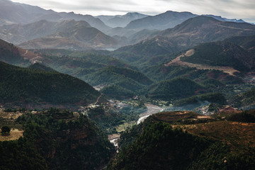 high atlas mountains in Morocco