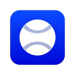 Baseball icon digital blue for any design isolated on white vector illustration
