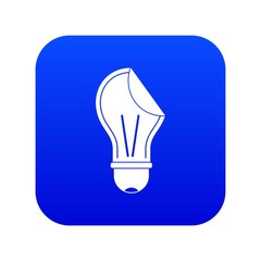 Bulb sticker icon digital blue for any design isolated on white vector illustration