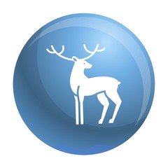 Xmas deer icon. Simple illustration of xmas deer vector icon for web design isolated on white background