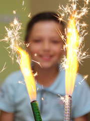 Young boy celebrating his birthday