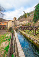 Fototapeta premium Rasiglia (Italy) - A very little stone town in the heart of Umbria region, named 