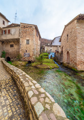 Obraz premium Rasiglia (Italy) - A very little stone town in the heart of Umbria region, named 