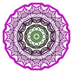 Round pattern flower mandala. circle floral ornament. Decorative illustration.