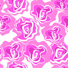 Abstract painting universal freehand watercolor seamless pattern with flowers. Graphic design for background, card, banner, poster, cover, invitation, header or brochure. Hand drawn vector texture