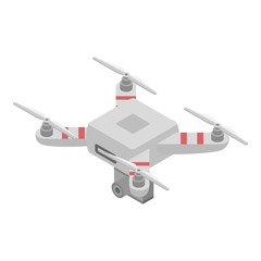 Videography drone icon. Isometric of videography drone vector icon for web design isolated on white background