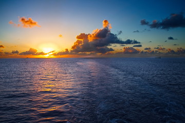 Beautiful Sunset Over the Sea