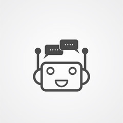 Chat bot vector icon sign symbol