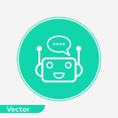 Chat bot vector icon sign symbol