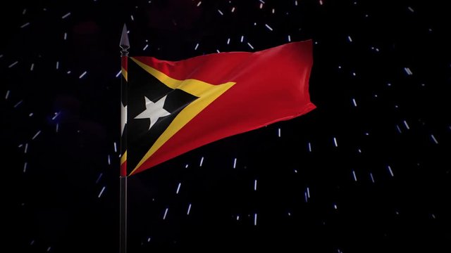 New year firework flag of East Timor