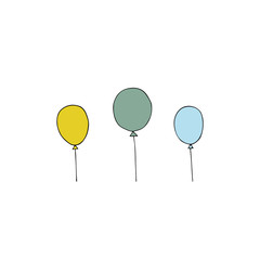 Vector hand drawn balloons