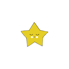 Vector hand drawn star