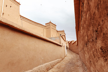 old houses in Tinghir, Morocco