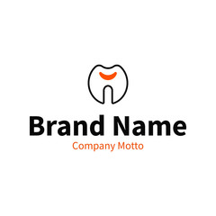 dentist health care brand logo design concept, vector illustration