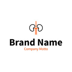 kidney health care brand logo design concept, vector illustration