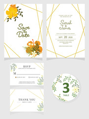 Wedding invitation card. Vector illustration