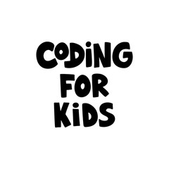 Children Coding lettering