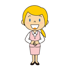 スーツの外国人女性 立ち姿