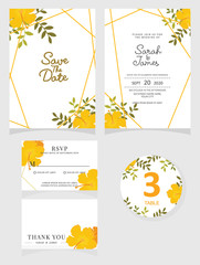 Wedding invitation card. Vector illustration