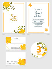 Wedding invitation card. Vector illustration