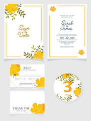 Fototapeta na wymiar Wedding invitation card. Vector illustration