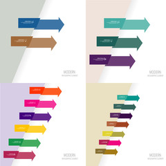 modern infographic banner arrow template element