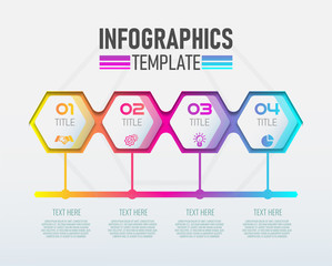 Vector modern Infographic 3d label, template design. Business concept, Infograph with number 4 options.
