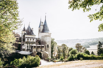 Fototapeta na wymiar Chateau de Rochepot en Bourgogne, France