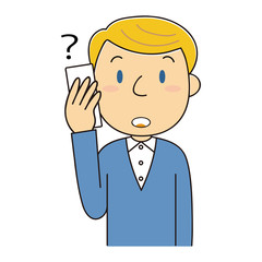 電話をする外国人男性 ？
