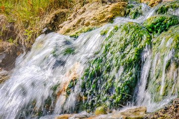 Yellowstone hot springs flow