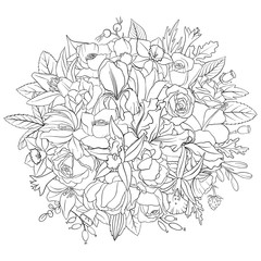 vector floral composition