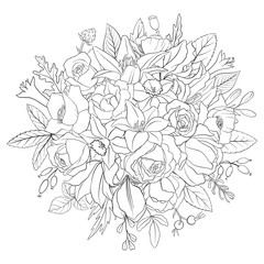 vector floral composition