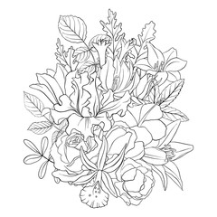 vector floral composition