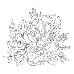 vector floral composition