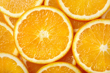 Sliced orange. Background texture.