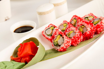 sushi  california with shrimp