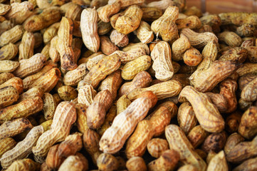 peanut in a shell texture pile of peanuts Boiled background