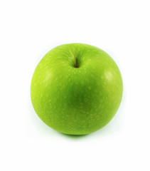 Green apple isolate on white background / Green fresh fruit