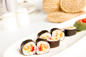sushi  shrimp tomago