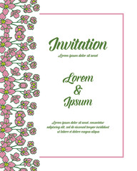 Vintage decorative flowers for invitation vector art