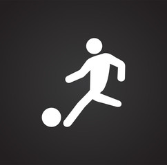 Soccer player icon on white background for graphic and web design, Modern simple vector sign. Internet concept. Trendy symbol for website design web button or mobile app