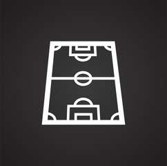 Soccer field icon on white background for graphic and web design, Modern simple vector sign. Internet concept. Trendy symbol for website design web button or mobile app