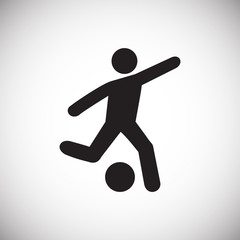 Soccer player icon on white background for graphic and web design, Modern simple vector sign. Internet concept. Trendy symbol for website design web button or mobile app